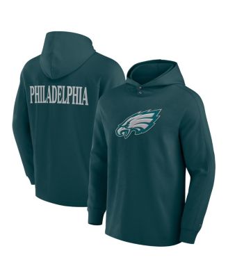 Fanatics - Men's Midnight Green Philadelphia Eagles Elements Blaze Tri-Blend Long Sleeve Hoodie T-shirt
