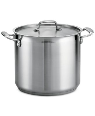 Tramontina - Tri-Ply Clad Stainless Steel 12-Qt Covered Stock Pot