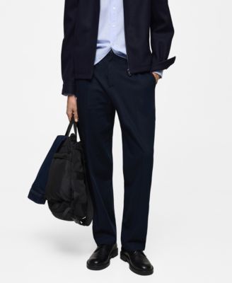 MANGO - Men's EU Straight Fit Pleated Pants