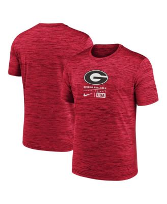 Nike - Men's Red Georgia Bulldogs Campus Center Block Velocity Performance T-Shirt