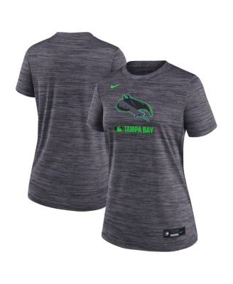 Nike - Women's  Charcoal Tampa Bay Rays Authentic Collection City Connect Velocity Performance T-Shirt