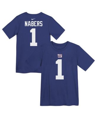 Nike - Preschool Malik Nabers Royal New York Giants Name Number T-Shirt