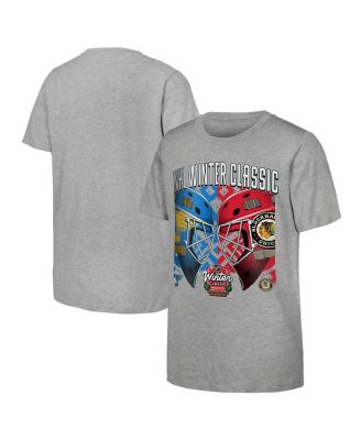 Outerstuff - Big Boys and Girls Heather Gray Chicago Blackhawks vs. St. Louis Blues 2025 NHL Winter Classic Matchup T-Shirt