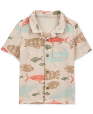 Carter's - Toddler Boys Sea-Print Button-Down Shirt