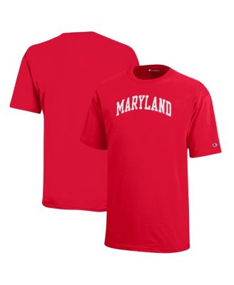 Champion - Big Boys and Girls  Red Maryland Terrapins Team Arch T-Shirt