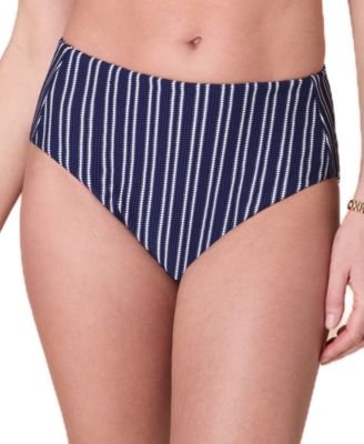 Andie - Women's High Rise Nautical Stripe Bikini Bottoms