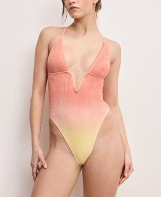 Good American - Women's Always Fits Deep V-Neck Underwire Swimsuit