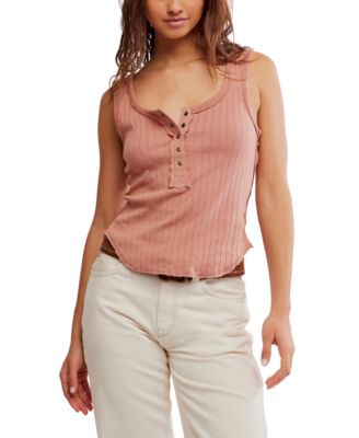 Free People - Women's Bryson Sleeveless Henley Top