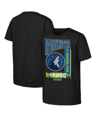 Outerstuff - Big Boys and Girls Black Minnesota Timberwolves 2025 NBA Playoffs Hype T-Shirt