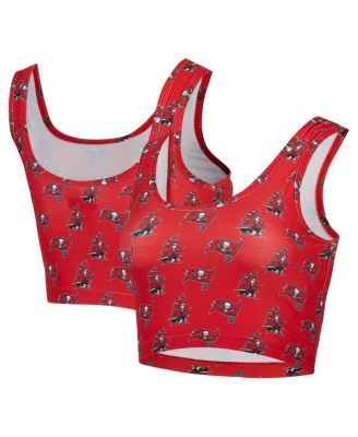 Concepts Sport - Women's Red Tampa Bay Buccaneers Record Allover Print Bralette