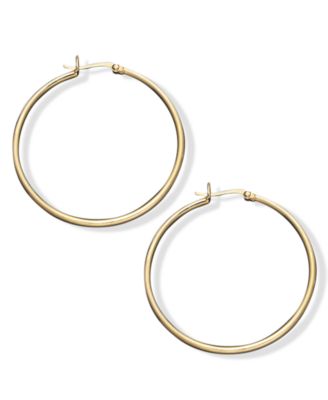 Macy's - Hoop Earrings in 18k Gold Over Sterling Silver