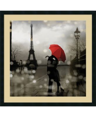 Amanti Art - Paris Romance 34x34 Framed Art Print