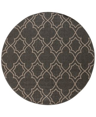Livabliss - Alfresco ALF-9590 Black 8'9" Round Area Rug