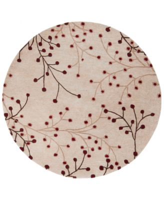 Livabliss - Athena ATH-5053 Burgundy 6' Round Area Rug