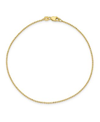 Macy's - Baby Ball Chain Anklet in 14k Yellow Gold