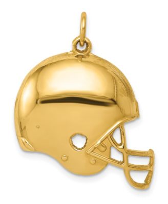Macy's - Football Helmet Pendant in 14k Yellow Gold