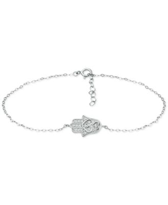 Giani Bernini - Cubic Zirconia Hamsa Hand Ankle Bracelet