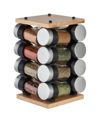 Cole & Mason - Blyth Classic Bamboo 16 Jar Carousel Spice Rack