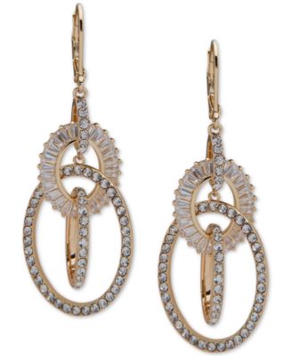 Anne Klein - Gold-Tone Crystal Orbital Drop Earrings