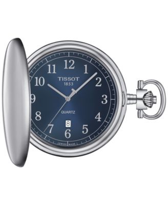 Tissot - Unisex Swiss Savonnette Stainless Steel Pocket Watch 49mm