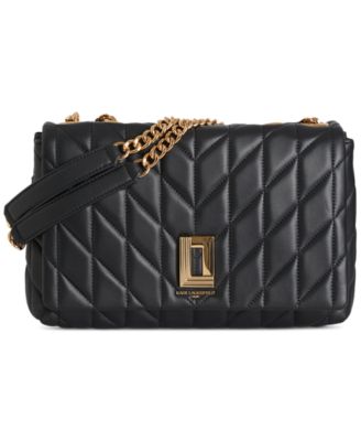 KARL LAGERFELD PARIS - Lafayette Leather Shoulder Bag