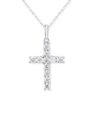 Forever Grown Diamonds - Lab-Created Diamond Cross 18" Pendant Necklace (1/2 ct. t.w.)