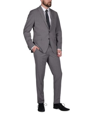 Perry Ellis Portfolio - Men's Micro-Grid Slim-Fit Stretch Suit