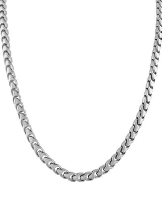 Bulova - Men's Link Chain 22" Necklace in Stainless Steel
