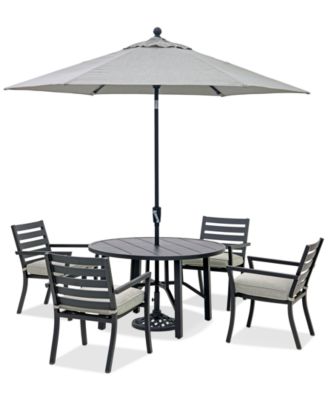 Agio - Astaire Outdoor 5-pc Dining Set (48" round table + 4 dining chairs)