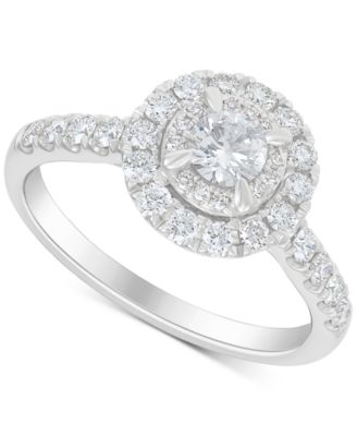 Macy's - Diamond Double Halo Engagement Ring (1 ct. t.w.) in 14k White Gold