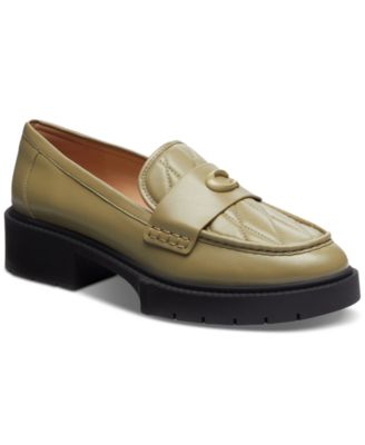 COACH - Women's Leah Platform Lug-Sole Block-Heel Loafers