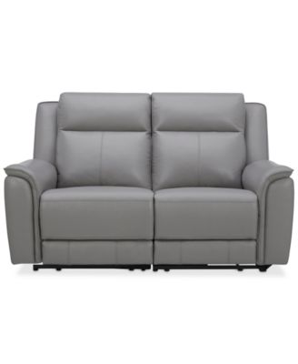 Furniture - Addyson 64" 2-Pc. Leather Sofa with 2 Zero Gravity Recliners with Power Headrests