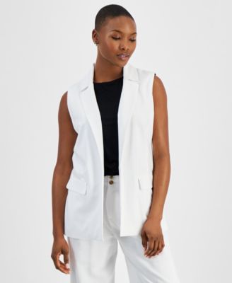 Bar III - Petite Open-Front Long Vest