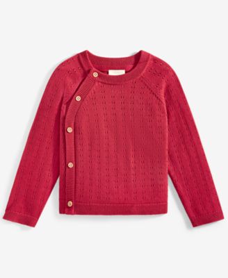 First Impressions - Baby Cotton Side Button Sweater