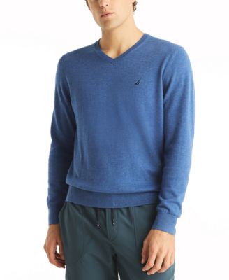 Nautica - Men's Lightweight Jersey V-Neck Sweater