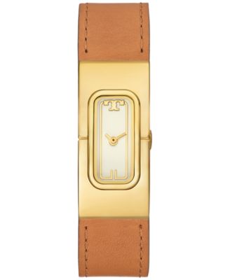 Tory Burch - Women's The T Watch Brown Leather Strap Watch 18mm