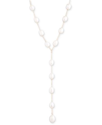 Emily in Paris - Gold-Tone Freshwater Pearl 16" Lariat Necklace