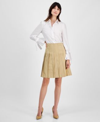 Anne Klein - Women's Pleated Knee-Length Skirt