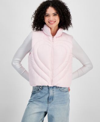 Madden Girl - Juniors' Star Puffer Stand-Collar Vest