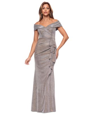 XSCAPE - Petite Sweetheart-Neck Off-The-Shoulder Gown