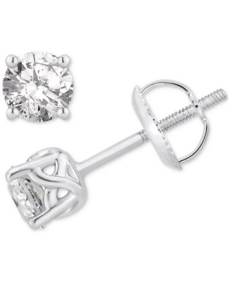 GIA Certified Diamonds - GIA Certified Diamond Stud Earrings (1/2 ct. t.w.) in 14k White Gold