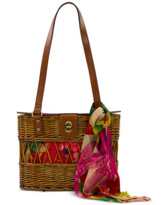 Patricia Nash - Kalamaria Small Basket Bag with Spring Multi Scarf