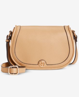 Macy's - Pebbled Small Saddle Crossbody