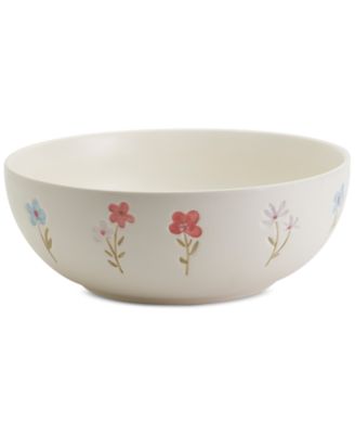 Haven - 10.5" Floral Print Stoneware Serving Bowl