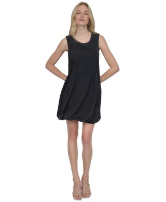 DKNY - Women's Scoop-Neck Sleeveless Bubble-Hem Dress