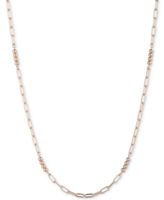 Lauren Ralph Lauren - Gold-Tone Beaded Link 42" Strand Necklace