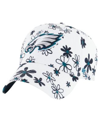 '47 Brand - Girls Toddler  White Philadelphia Eagles Daisy Delight Clean Up Adjustable Hat