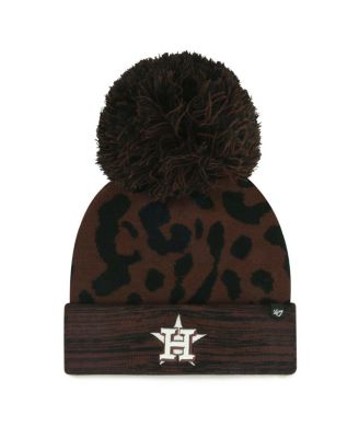 '47 Brand - Women's  Brown Houston Astros Rosette Cuffed Knit Hat with Pom