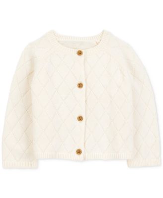 Carter's - Baby Girls Cotton Button-Up Cardigan