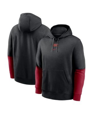 Nike - Men's Black/Cardinal USC Trojans 2024 Sideline Club Pullover Hoodie